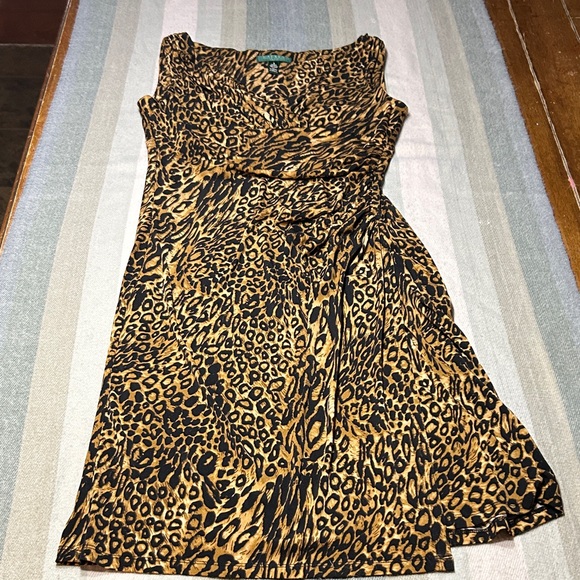 Lauren Ralph Lauren Dresses & Skirts - Lauren Ralph Lauren Leopard Print Midi Dress- Body Shaping Stretch